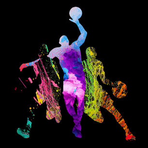 Basketball-Graffiti-Silhouette Basketballspieler Aufkleber