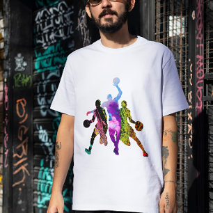 Basketball-Graffiti-Silhouette T-Shirt