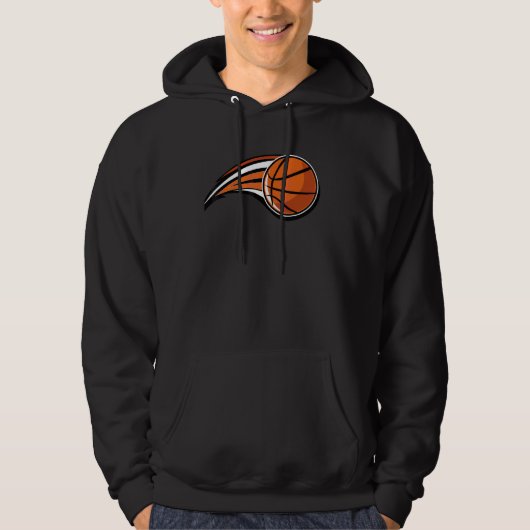 Basketball-Grafik Sportwünschen Hoodie (Vorderseite)