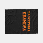 Basketball Grandpa Fleecedecke (Vorderseite (Horizontal))