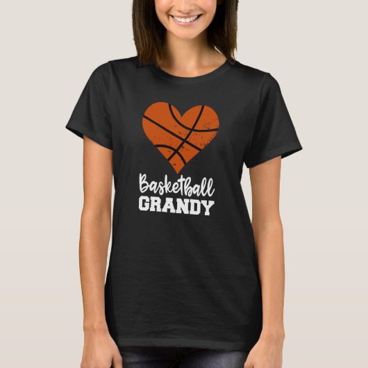 Basketball Grandy Basketball Heart Grandma Grandy T-Shirt (Vorderseite)