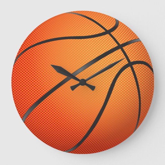 Basketball Graphic Große Wanduhr (Vorderseite)