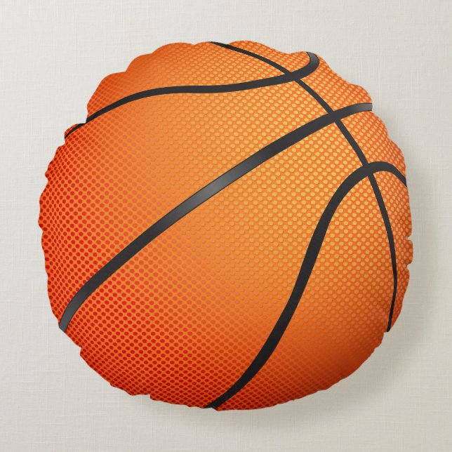 Basketball Graphic Rundes Kissen (Vorderseite)