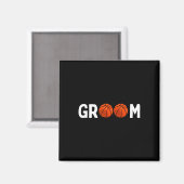 Basketball Groom Wedding Funny Magnet (Vorderseite/Rückseite)