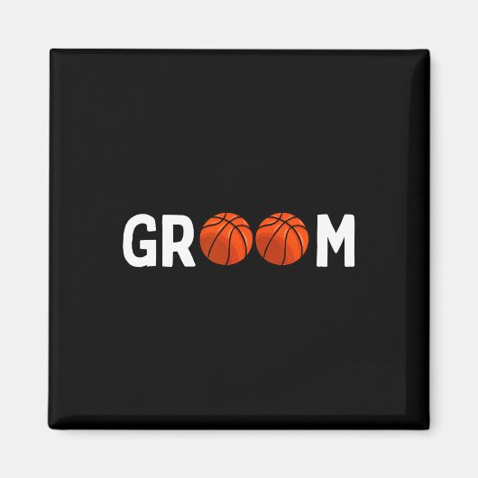 Basketball Groom Wedding Funny Magnet (Vorne)