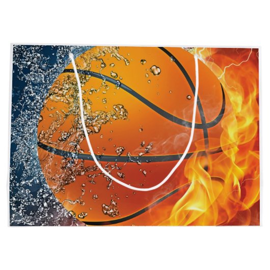 Basketball Große Geschenktüte (Rückseite)