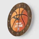 Basketball Große Wanduhr (Winkel)