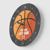 Basketball Große Wanduhr (Winkel)