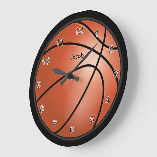 Basketball Große Wanduhr (Winkel)