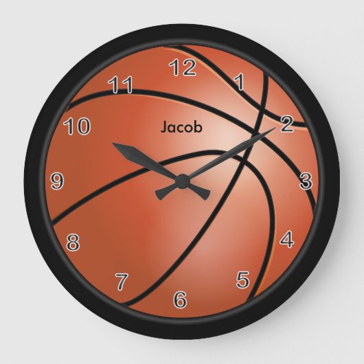 Basketball Große Wanduhr (Vorderseite)