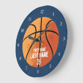 Basketball Große Wanduhr (Winkel)