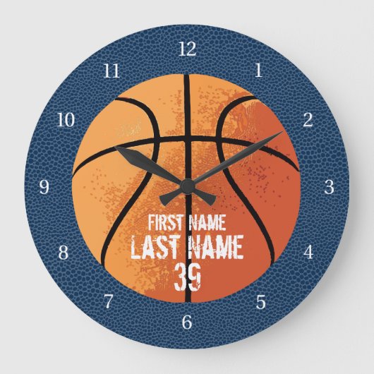 Basketball Große Wanduhr (Vorderseite)