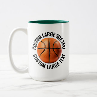 Basketball & Großer Text JÄGERGRÜN 425g Custom Zweifarbige Tasse