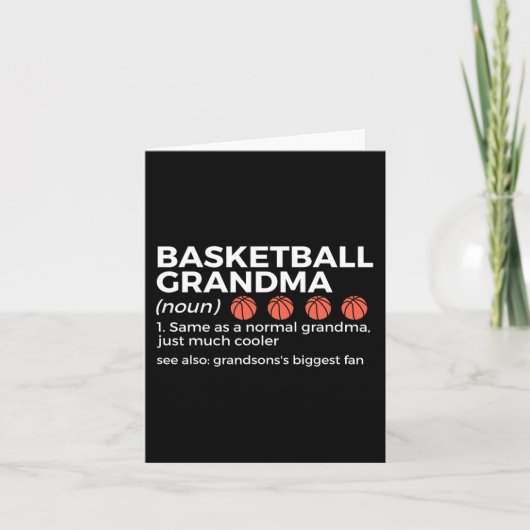 Basketball Großmutter Definition Großmutter Karte (Vorderseite)