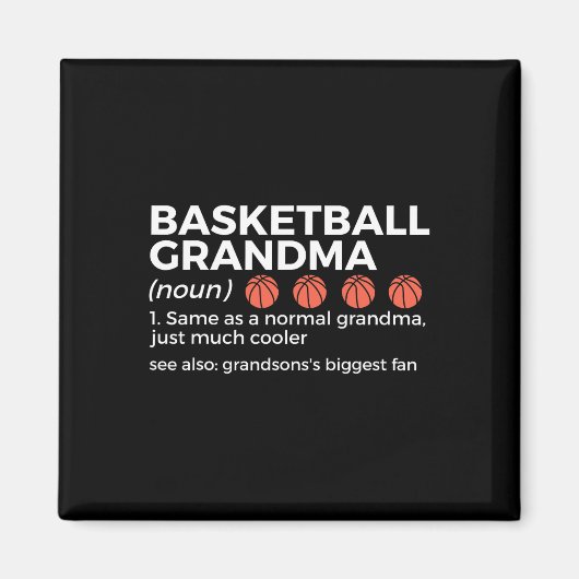Basketball Großmutter Definition Großmutter Magnet (Vorne)