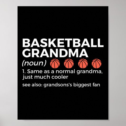 Basketball Großmutter Definition Großmutter Poster (Vorne)