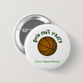 Basketball - Grün Button (Vorne & Hinten)