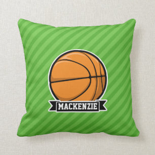 Basketball; Grüne Streifen Kissen