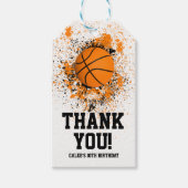 Basketball Grunge Paint Spritzer Orange Black Cool Geschenkanhänger (Vorderseite)