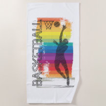 Basketball Grunge Regenbogen Illustration Weiß