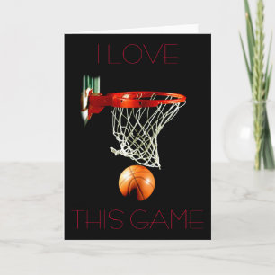 Basketball-Grußkarte - Ich liebe dieses Spiel Karte