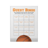 Basketball Guest Bingo Baby Showroom Notizblock (Rotiert)
