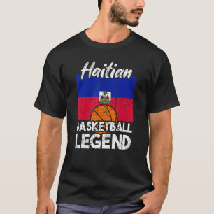 Basketball Haitian Style Haitian Flaggenkorb T-Shirt