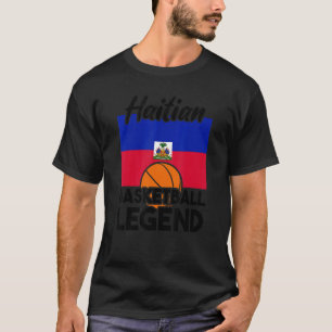 Basketball Haitian Style Haitian Flaggenkorb T-Shirt