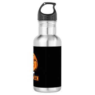 Basketball Halloween Dunk Kürbis Design_1 Edelstahlflasche