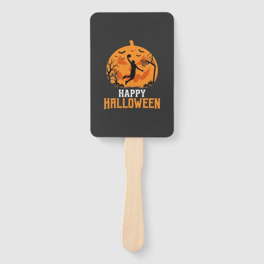 Basketball Halloween Dunk Kürbis Design_1 Fächer (Vorderseite)