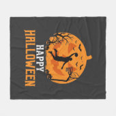 Basketball Halloween Dunk Kürbis Design_1 Fleecedecke (Vorderseite (Horizontal))