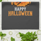 Basketball Halloween Dunk Kürbis Design_1 Geschirrtuch (Gefaltet)
