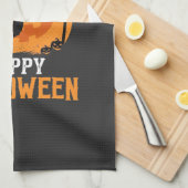 Basketball Halloween Dunk Kürbis Design_1 Geschirrtuch (Viertel Falte)