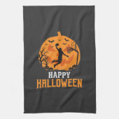 Basketball Halloween Dunk Kürbis Design_1 Geschirrtuch (Vertikal)