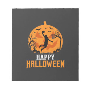 Basketball Halloween Dunk Kürbis Design_1 Notizblock