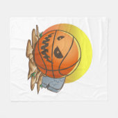 Basketball Halloween Fleecedecke (Vorderseite (Horizontal))