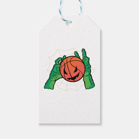 Basketball Halloween Geschenkanhänger (Vorderseite)
