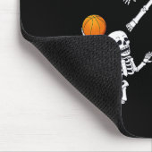 Basketball Halloween Skeleton Dunking Dribble Boys Mousepad (Ecke)