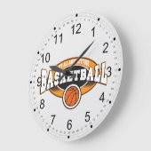 Basketball-Haltung Große Wanduhr (Winkel)