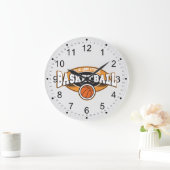 Basketball-Haltung Große Wanduhr (Zuhause)