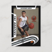 Basketball-Handelskarte in lebendiges, silberes Sc Telefonnummerkarte (Vorderseite)