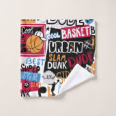 Basketball-Handtuch-Set Badhandtuch Set (Waschlappen)
