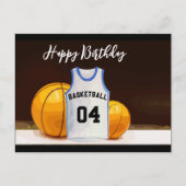 Basketball Happy Birthday Basketball Player Postkarte (Vorderseite)