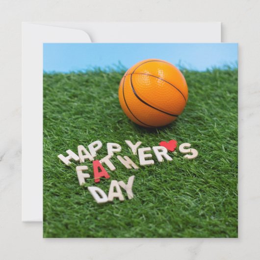Basketball Happy Father's Day Card Karte (Vorderseite)