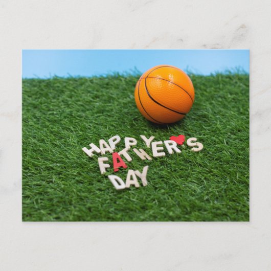 Basketball Happy Father's Day Card Postkarte (Vorderseite)