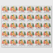 Basketball Happy Holidays mit Weihnachtsbaum Geschenkpapier (Flach)