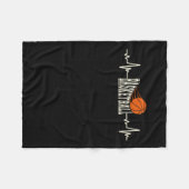 Basketball-Heartbeat 3 Fleecedecke (Vorderseite (Horizontal))