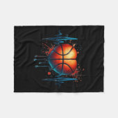 Basketball-Heartbeat 8 Fleecedecke (Vorderseite (Horizontal))