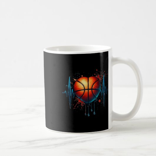Basketball-Heartbeat 8 Kaffeetasse (Rechts)