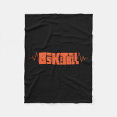 Basketball-Heartbeat 9 Fleecedecke (Vorderseite)